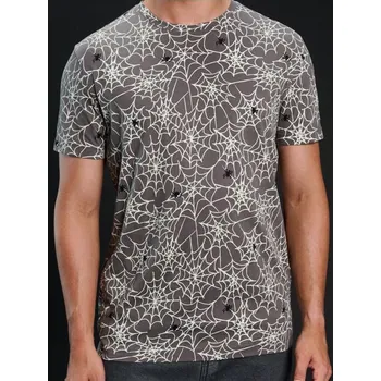 Sinsay - Vzorované tričko - šedá - 869GP-90X - 869GP-90X-2XL