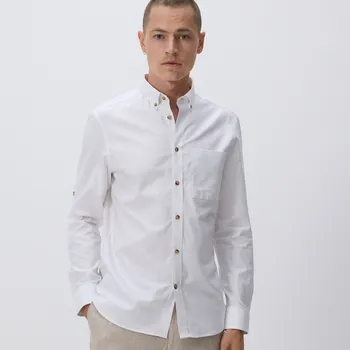 Pánská košile Reserved - Košile regular fit s vysokým podílem bavlny - bílá - 7929H-00X - 7929H-00X-XXL