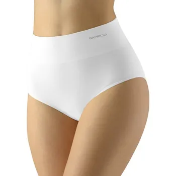 Kalhotky Dámské bambusové kalhotky s vysokým pasem - šedá bílá - XL/XXL