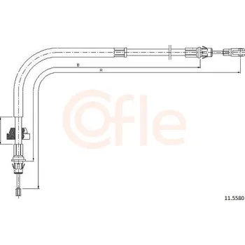Lanko parkovací brzdy Lanovod parkovací brzdy COFLE 11.5580