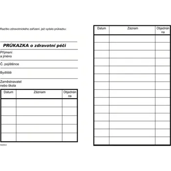 Kartička objednací 100ks