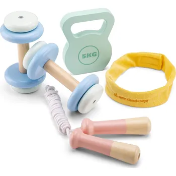 Dřevěná hračka Woet by New Classic Toys New Classic Toy Dřevěná fitness sada 18295