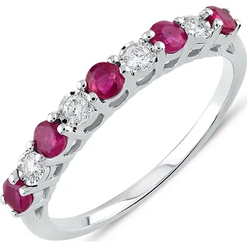 Prsten Lillian Vassago Prsten v bílém zlatě s rubíny a diamanty LLV59-DR001WR Velikost prstenu: 56