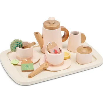 Dětská kuchyňka Woet by New Classic Toys Čajová sada na servírovacím podnose 10623
