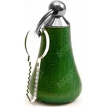 Klíčenka dřevěná bez gumy (zelená) - zelená - stříbrný úchyt