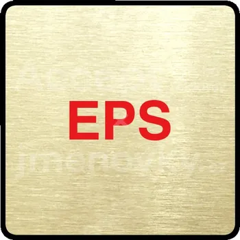 Informační tabulka Zlatý piktogram "EPS" s červeným textem a rámečkem -