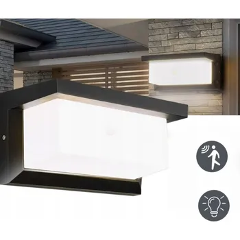 Nástěnné svítidlo Venkovní nástěnné LED svítidlo na fasádu se senzorem pohybu MODERN 18W