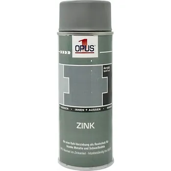 Barva ve spreji Opus1 Šedý Zinek antikorozní Základní Nátěr ve spreji na opravy 400 ml