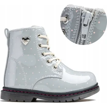 Dámská obuv Dívčí zateplené lakované kotníkové boty pohodlné ZIP měkké Wojtyłko 22