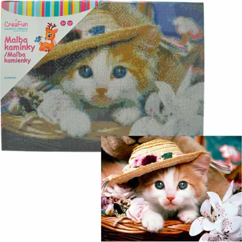 Diamantové malování Diamantové malování - Nevinné koťátko 30 x 40 cm