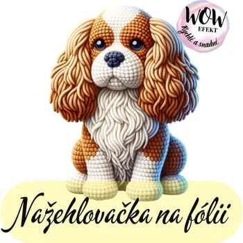 Nažehlovačky na fólii Nažehlovačka na fólii, HÁČKOVANÝ KOKRŠPANĚL, 1 kus Zvolte VELIKOST motivu ZDE:: Menší