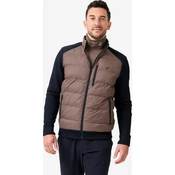 Pánská vesta INESIS Pánská golfová hybridní bunda CW900 L FIALOVÁ|KAŠTANOVÁ|MODRÁ