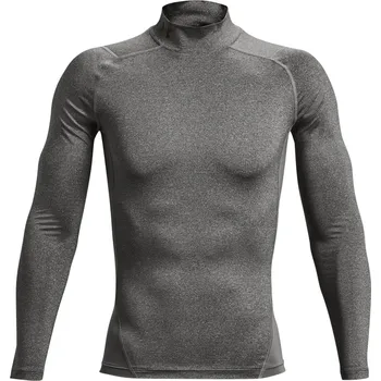 Pánské tričko Pánské Tričko s dlouhým rukávem UNDER ARMOUR UA HG ARMOUR COMP MOCK LS 1369606-090 – Šedá S