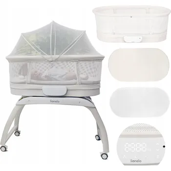 Dětská postýlka Cestovní postýlka pro děti kolébka gondola VÁHA 3v1 kolečka Lionelo Coral