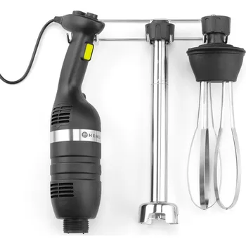Sada: Tyčový mixér 350 s regulací rychlosti + šlehací metla + nástěnný stojan, HENDI, Kitchen Line, Černá, 230V/350W, 110x324x(H)816mm