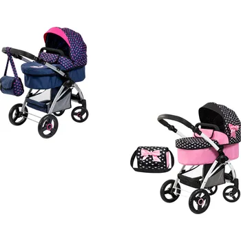 Kočárek pro panenku Bayer Design Kombinovaný kočárek pro panenky City Max Vícebarevný