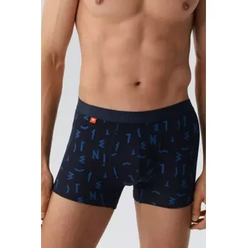 Pánské spodní prádlo 3PACK boxerky Atlantic 3MH-182 - písmena Světlemodrá-tmavěmodrá M