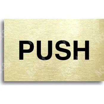 Informační tabulka Zlatý piktogram "SEM - TAM - typ 13" s černým textem bez rámečku - 80 x 50 mm