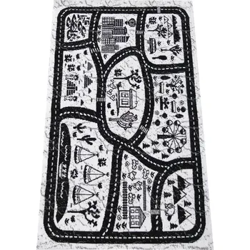 Koberec Dětský kusový koberec - Ulice SOHO 160x220 30/30/150 Do 0,9cm Dětský motiv Černo bílá