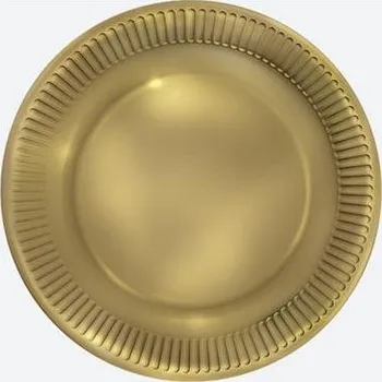 Talíř Papírový talíř malý - zlatý