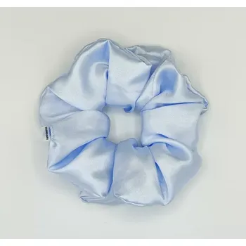 Saténová Scrunchie gumička sv. modrá XL