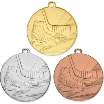 Sportovní hokejová medaile 39033 Varianta: stříbrná