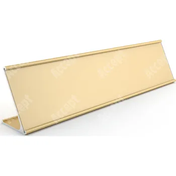 Jmenovka na stůl Stolní jmenovka D-50 (zásuvný systém, zlatá) - šířka jmenovky 210 mm