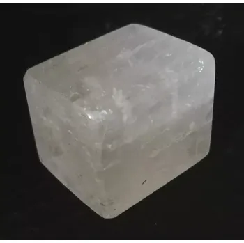 Sběratelství Kalcit krystalický – broušená krychle 150 g, průhledný minerál pro dekoraci a esoteriku