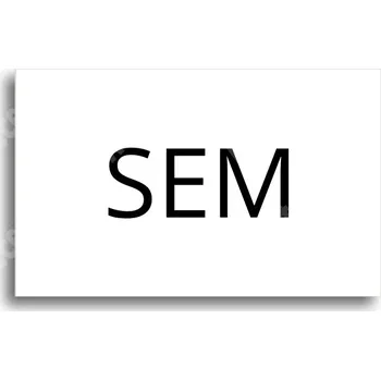 Informační tabulka Bílý piktogram "SEM - TAM - typ 29" s černým textem bez rámečku - 80 x 50 mm