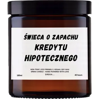 Svíčka Svíčka s vůní HYPOTÉKY - vtipný dárek na kolaudaci, 40 hodin hoření