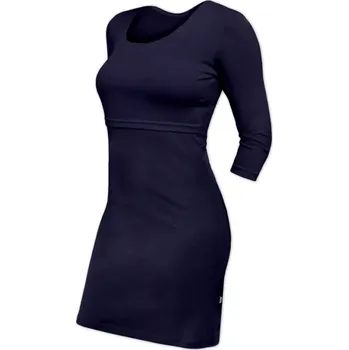 Těhotenská móda Kojicí šaty JOŽÁNEK Elena 3/4 rukáv, tmavě modré