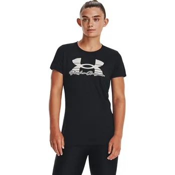 Dámské oblečení tričko krátký rukáv dámské UNDER ARMOUR UA Tech Solid Script SSC Black - S