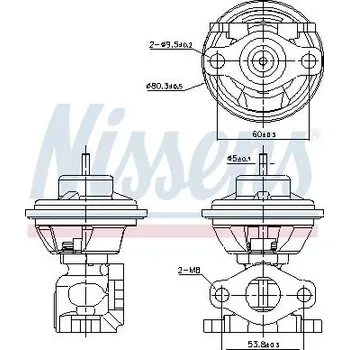 Ventil palivového systému NISSENS 98479 AGR-Ventil (98479)