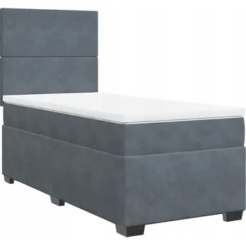 Postel Čalouněná jednolůžková postel 90x190 cm, odstíny šedé