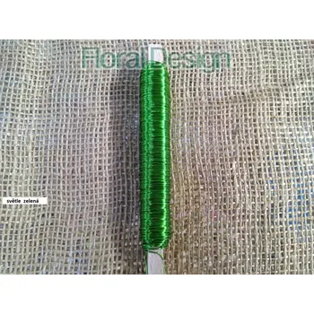 Floristika Drátek hladký na dřívku 0,5mm/100gr. lemon