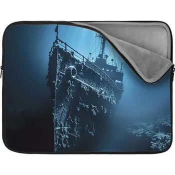 pouzdro na notebook Sablio Obal na notebook Vrak lodi na dně moře - 13"