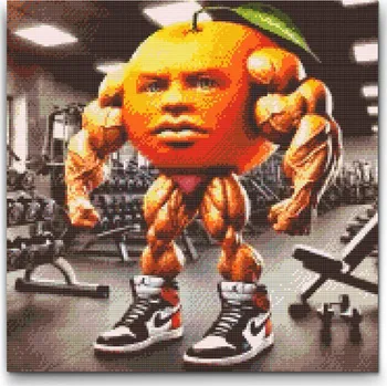 Diamantové malování Diamantové malování - Udin din din din dun Velikost: 50x50cm, Rámování: Pouze srolované plátno, Diamanty: Kulaté