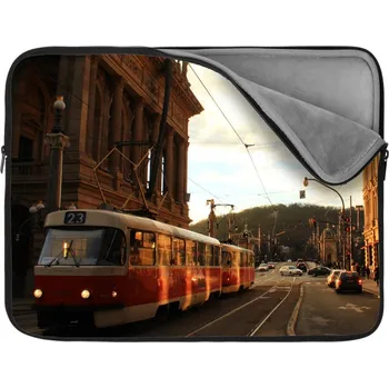 pouzdro na notebook Sablio Obal na notebook Tramvaj v historickém městě - 13"