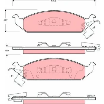 Brzdová destička Sada brzdových destiček, kotoučová brzda LUCAS GDB4016