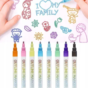 Fixy Fixy Fixy , kovové, konturovací Fixy pro děti, 8 ks.