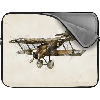 pouzdro na notebook Sablio Obal na notebook Historický dvouplošník Vintage - 17"