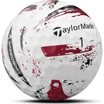 Golfový míček Taylor Made 1ks TaylorMade SpeedSoft Ink Golfové míčky RED