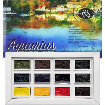 Vodová barva Akvarelové barvy Roman Szmal AQUARIUS - Adam Papke Set, sada 12 ks