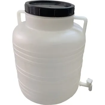 Barel Barel 60L plastový kulatý široké hrdlo, ventil STERK bílá,modrá