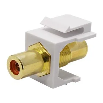 Elektrický konektor Value Keystone spojka cinch(F) - cinch(F), zlacená, červené konektory - 25.99.8213