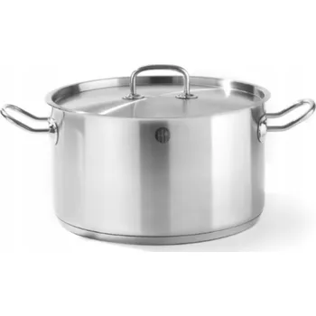 Hrnec STŘEDNÍ HRNEC S POKLICÍ OCELOVÝ GASTRONOMICKÝ INDUKCE 9,5L 28CM HENDI