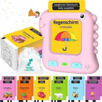 Hračka pro nejmenší Čtečka karet pro výuku slovíček angličtiny a němčiny Dinosaurus