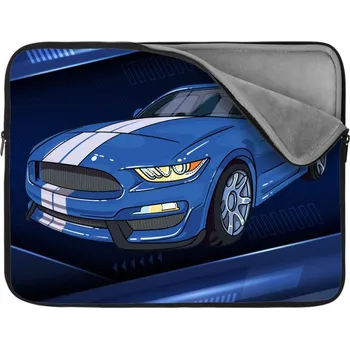 pouzdro na notebook Sablio Obal na notebook Mustang Modré pozadí s pruhy - 17"
