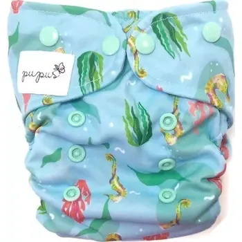 Plena Pupus kapsová plena Bavlněná One Size - Seahorse