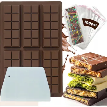 Forma na pečení SILIKONOVÁ FORMA NA ČOKOLÁDU, PRALINKY, LED, VOSK – XXL